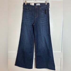 crown & ivy Dark Blue Flare Jeans size 4 but hemmed to 26” inseam NWT